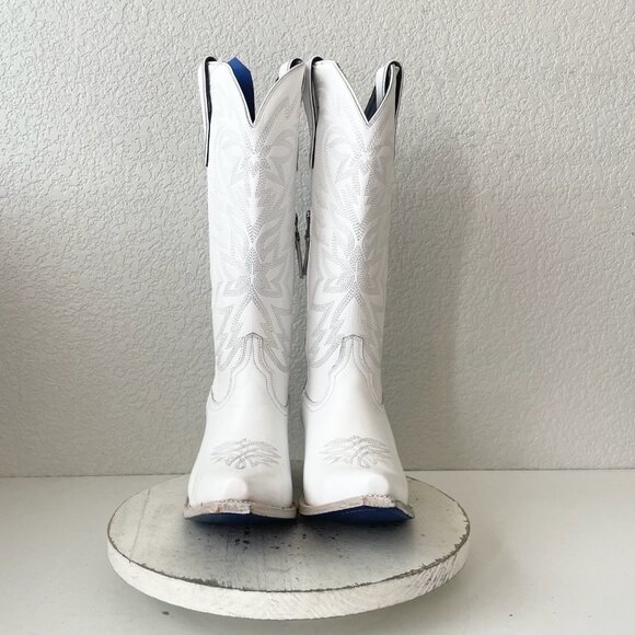 Lane MEGAN MORONEY Smokeshow Cowboy Boots Womens 9.5 White Western Cowgirl Tall - Picture 7 of 16